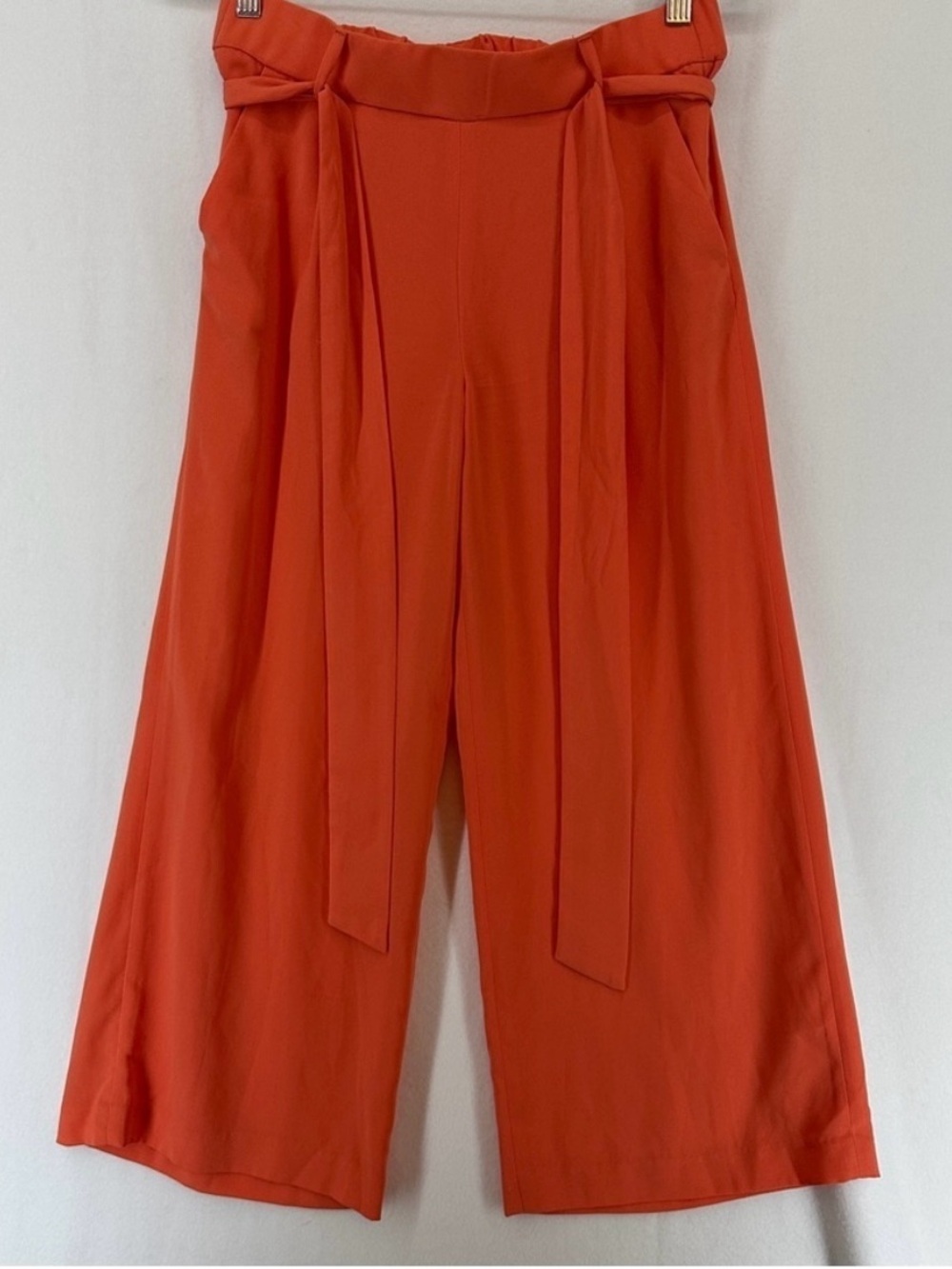Halogen Wide Leg Cropped Pants Size XS Orange